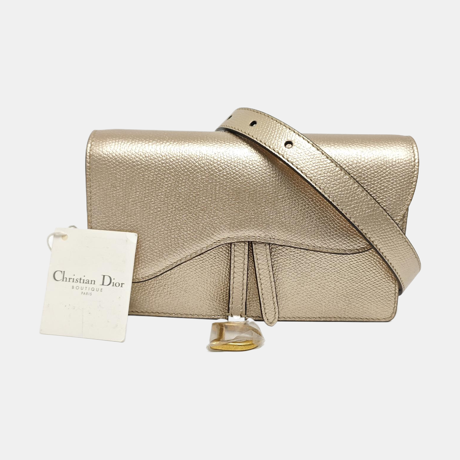 Saddle Mini Calfskin Beige