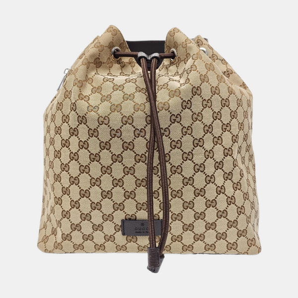 Monogram Canvas Backpack Beige