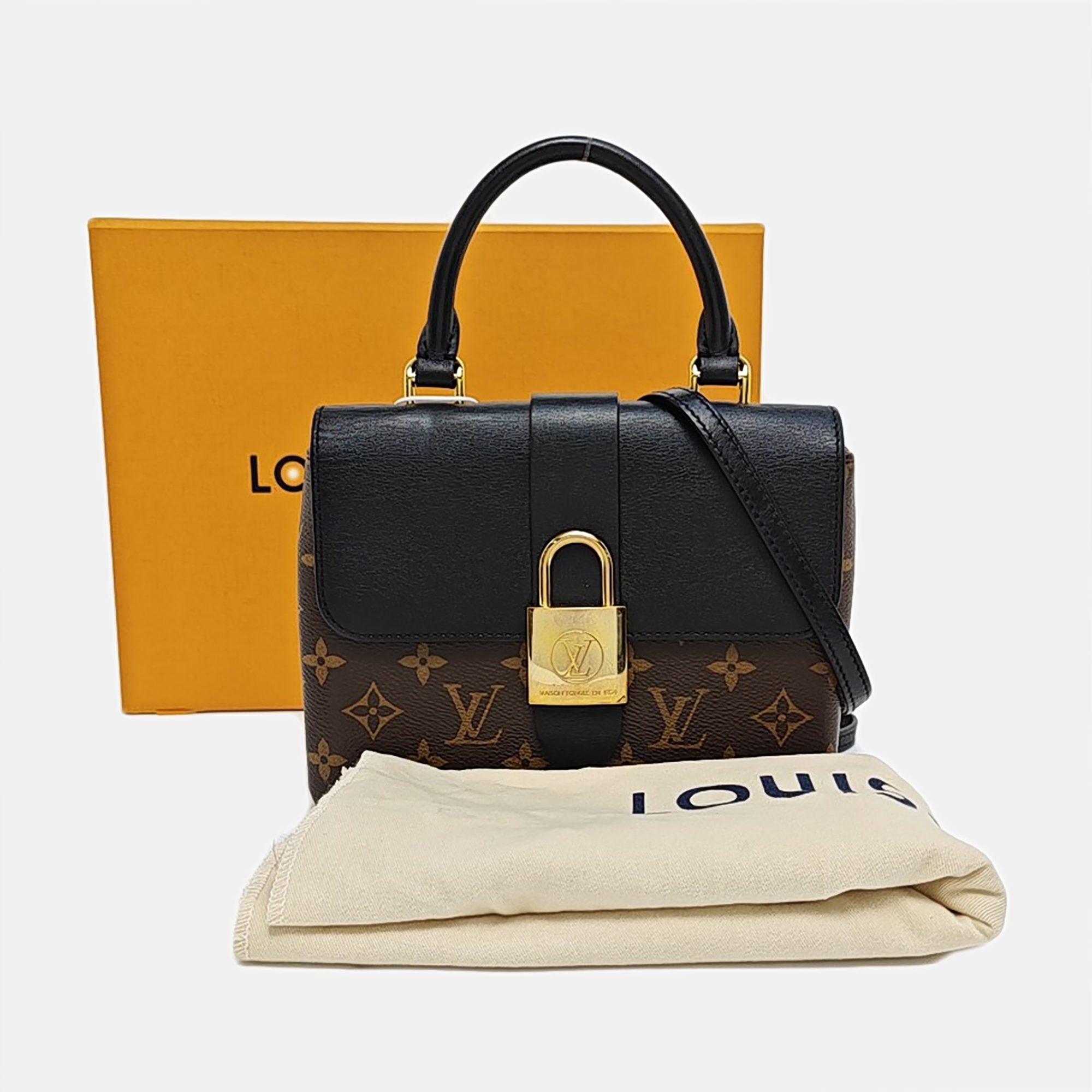 LOCKY BB Monogram Coated Canvas Brown