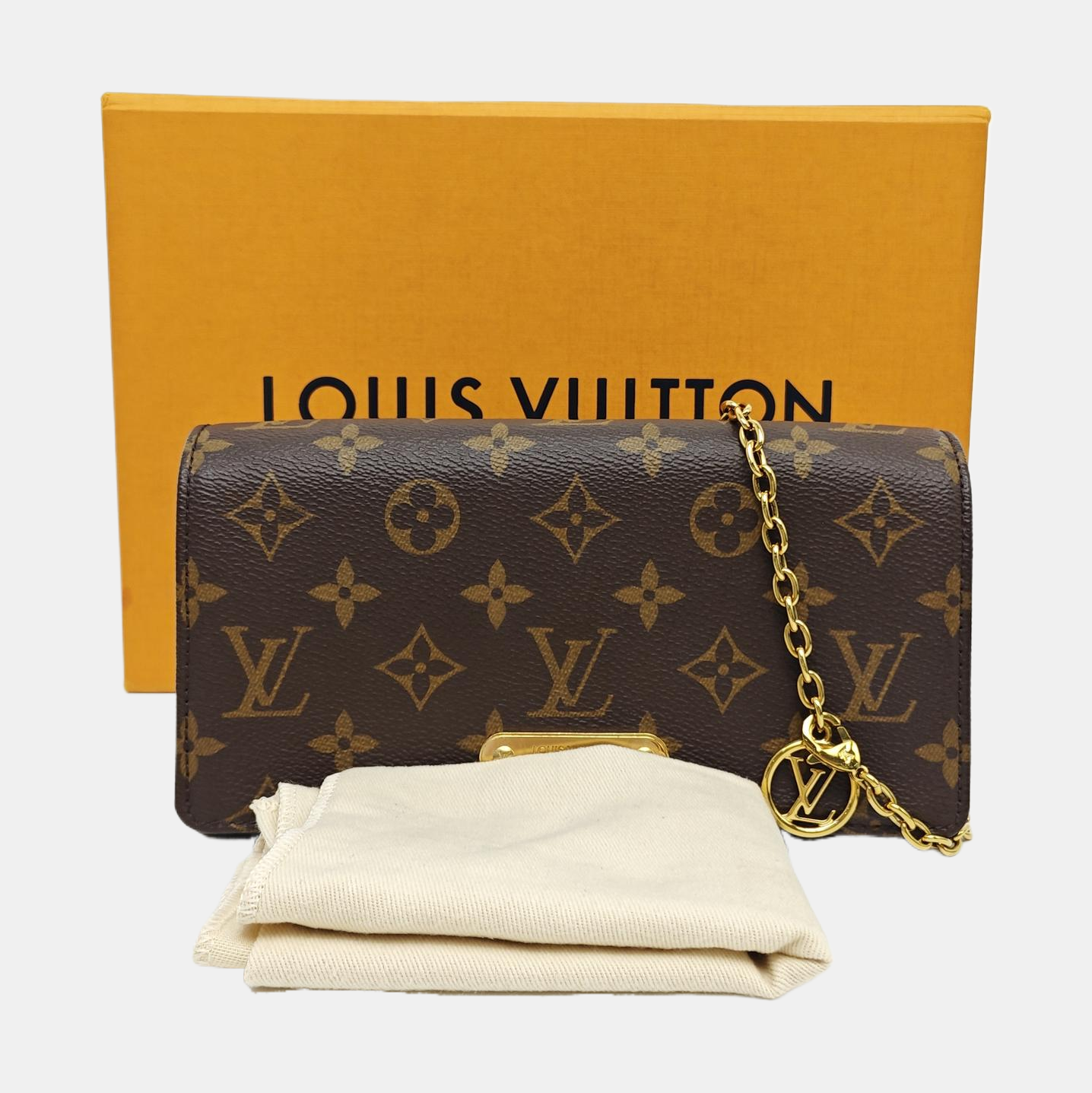 Lily Monogram Coated Canvas Brown