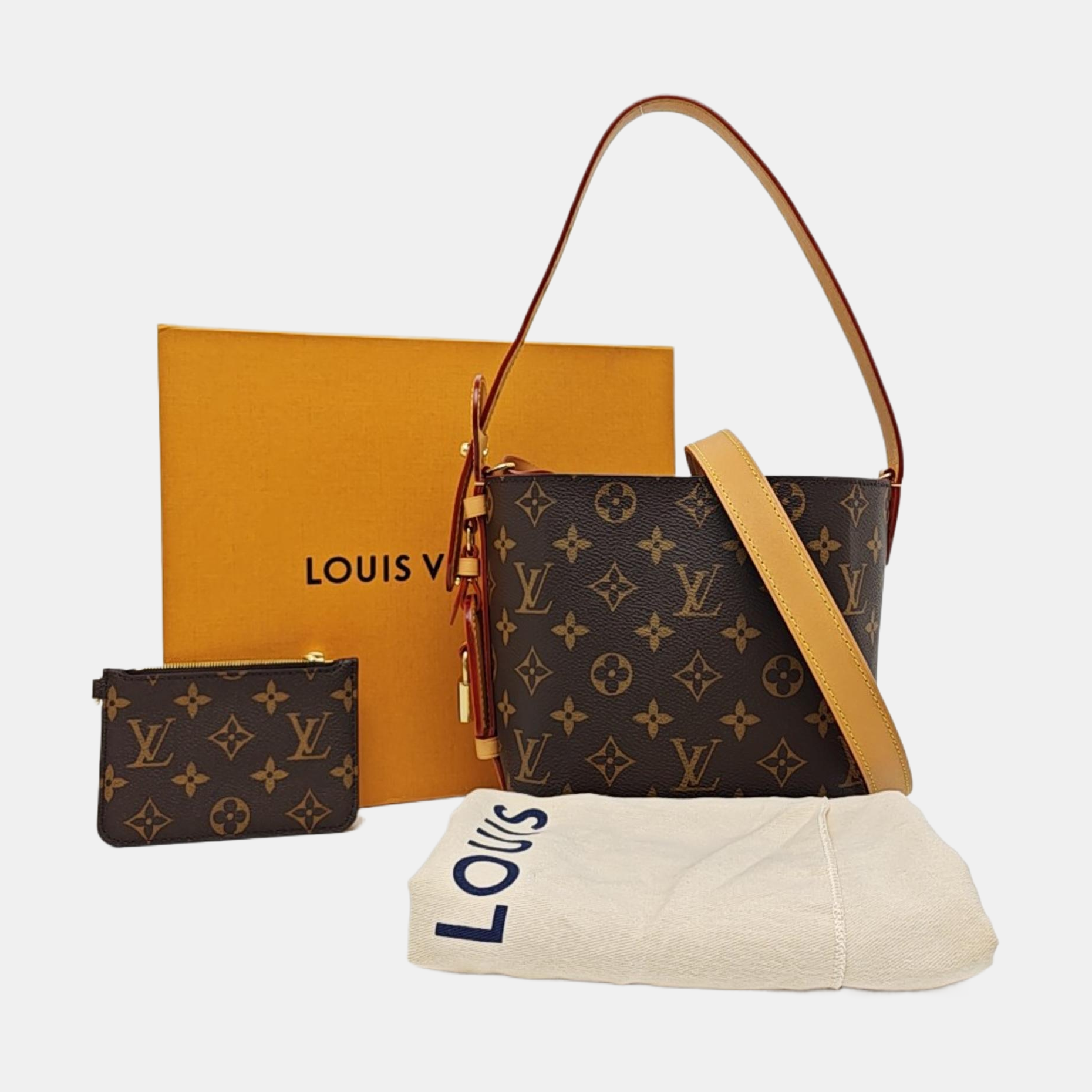 ALL IN Monogram Coated Canvas Brown