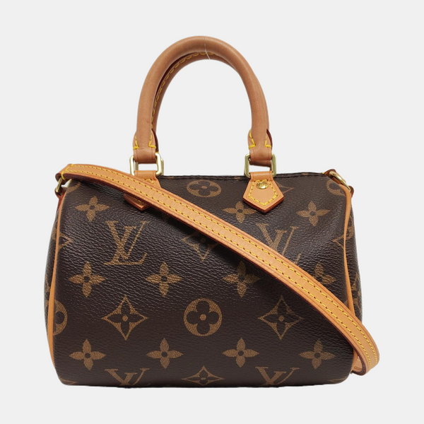 SPEEDY Nano Monogram Coated Canvas Brown