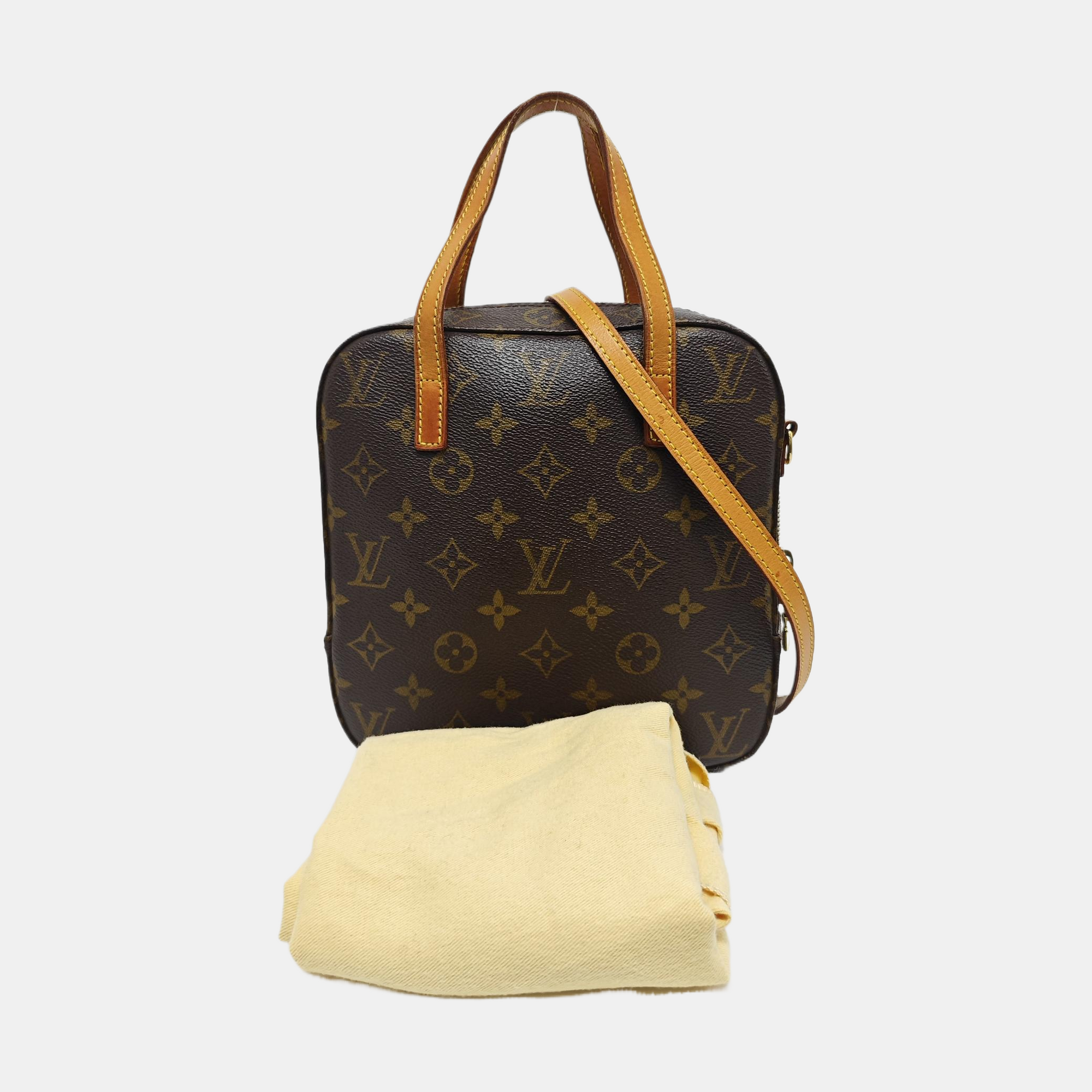 SPONTINI Monogram Coated Canvas Brown
