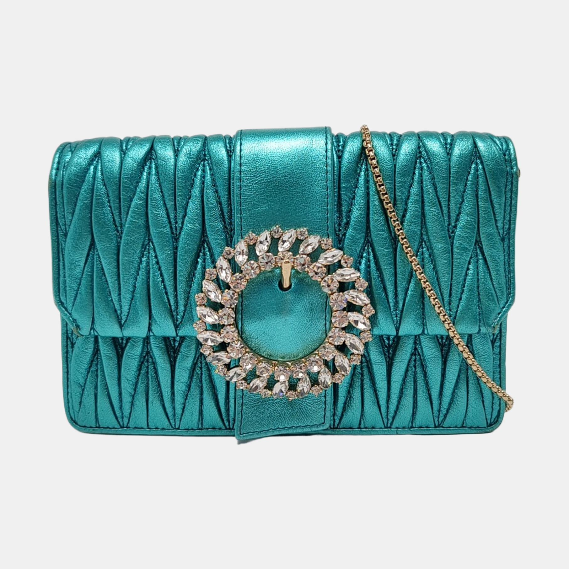 Matelassé Quilted Lambskin Blue