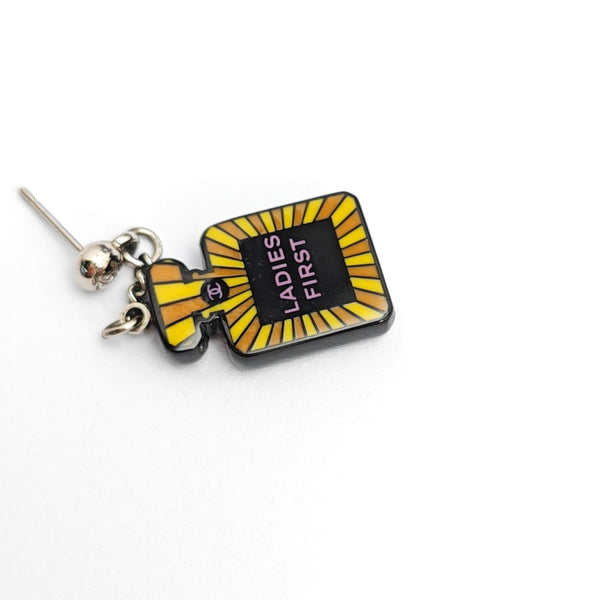 Metal Black Stud Earrings