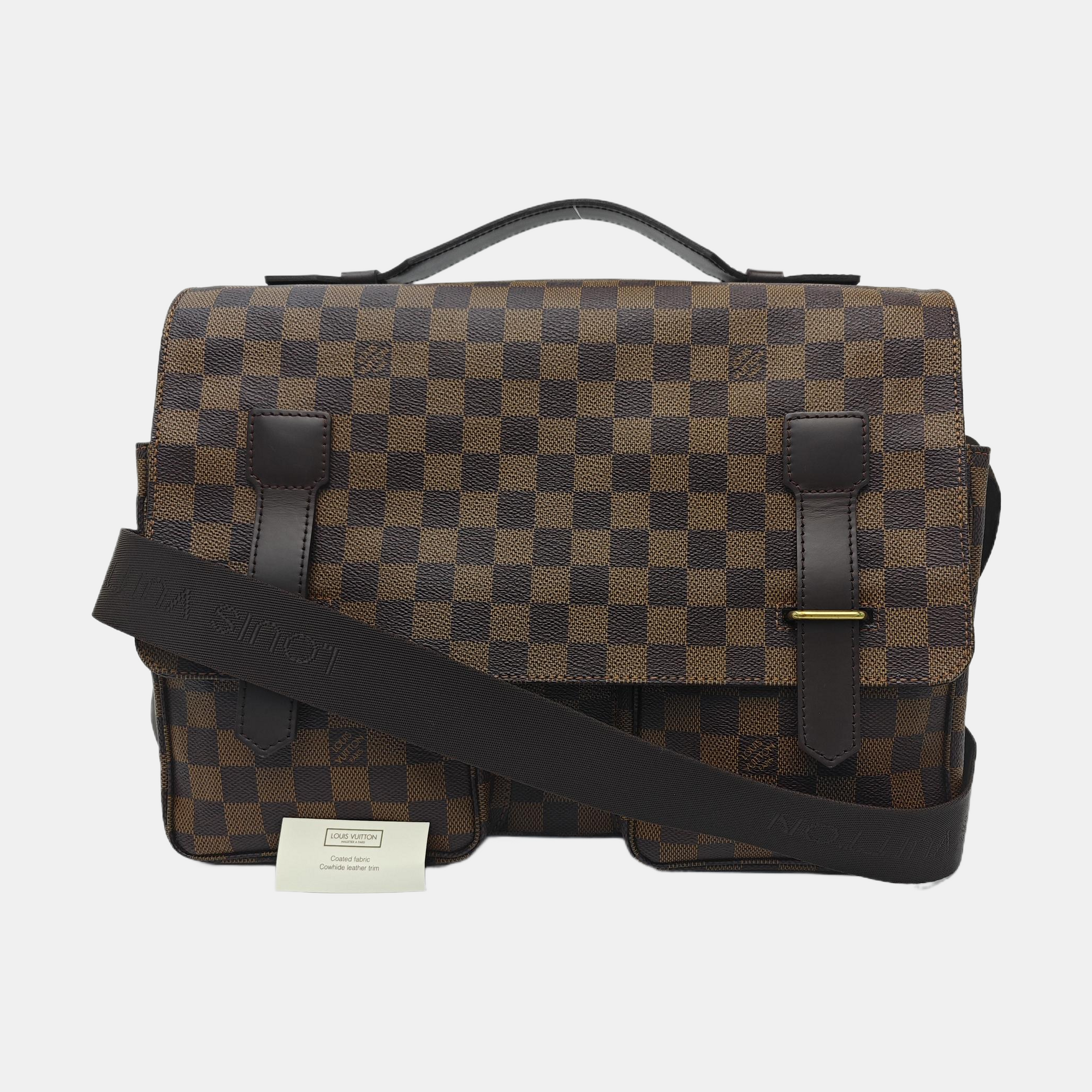BROADWAY Damier Ebene Coated Canvas Brown
