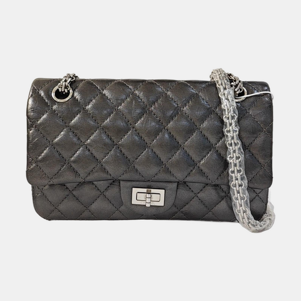 2.55 225 (small) Quilted Calfskin Gray