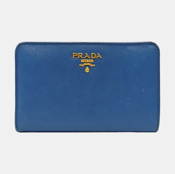 Saffiano Calfskin Card Holder Blue