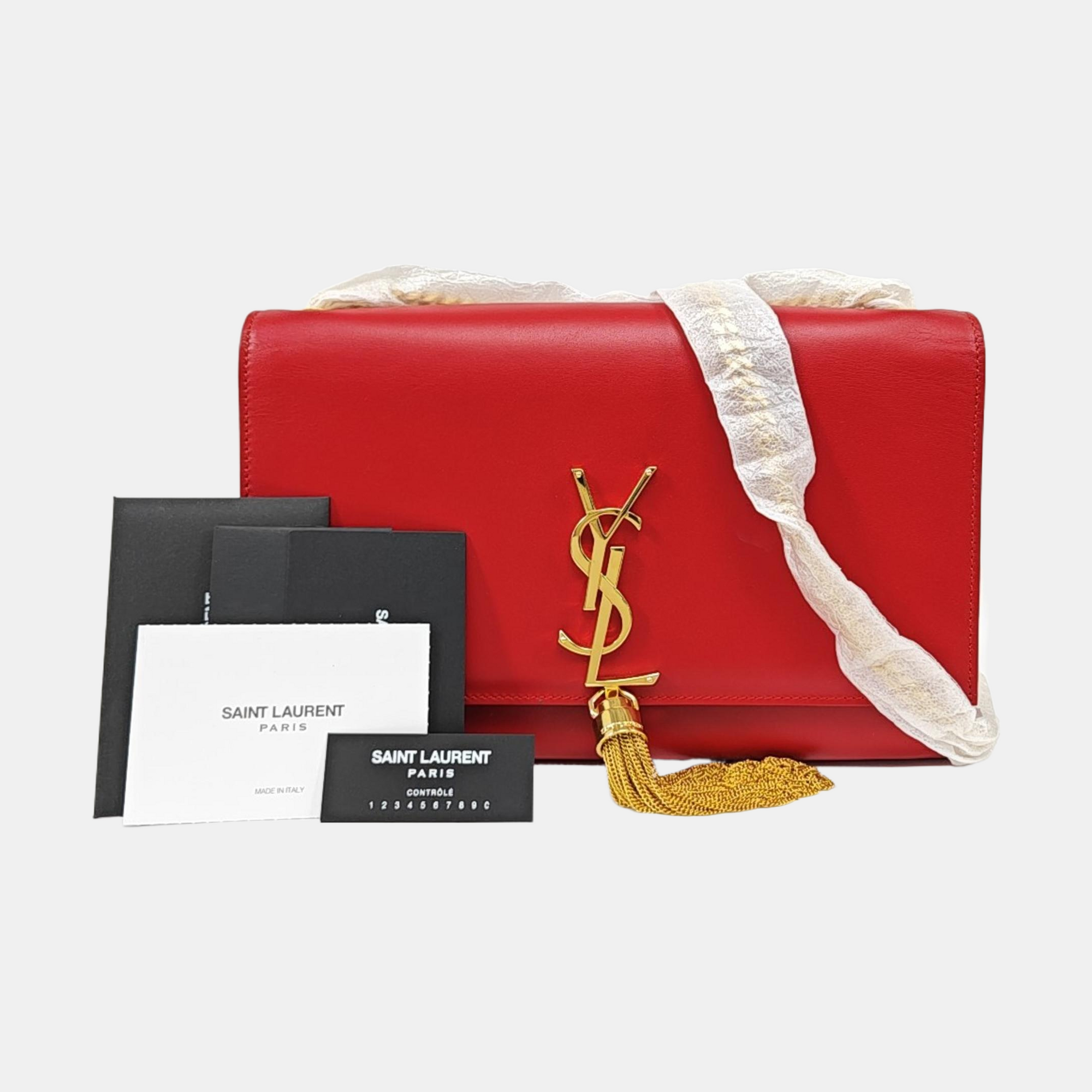 KATE Medium Calfskin Red