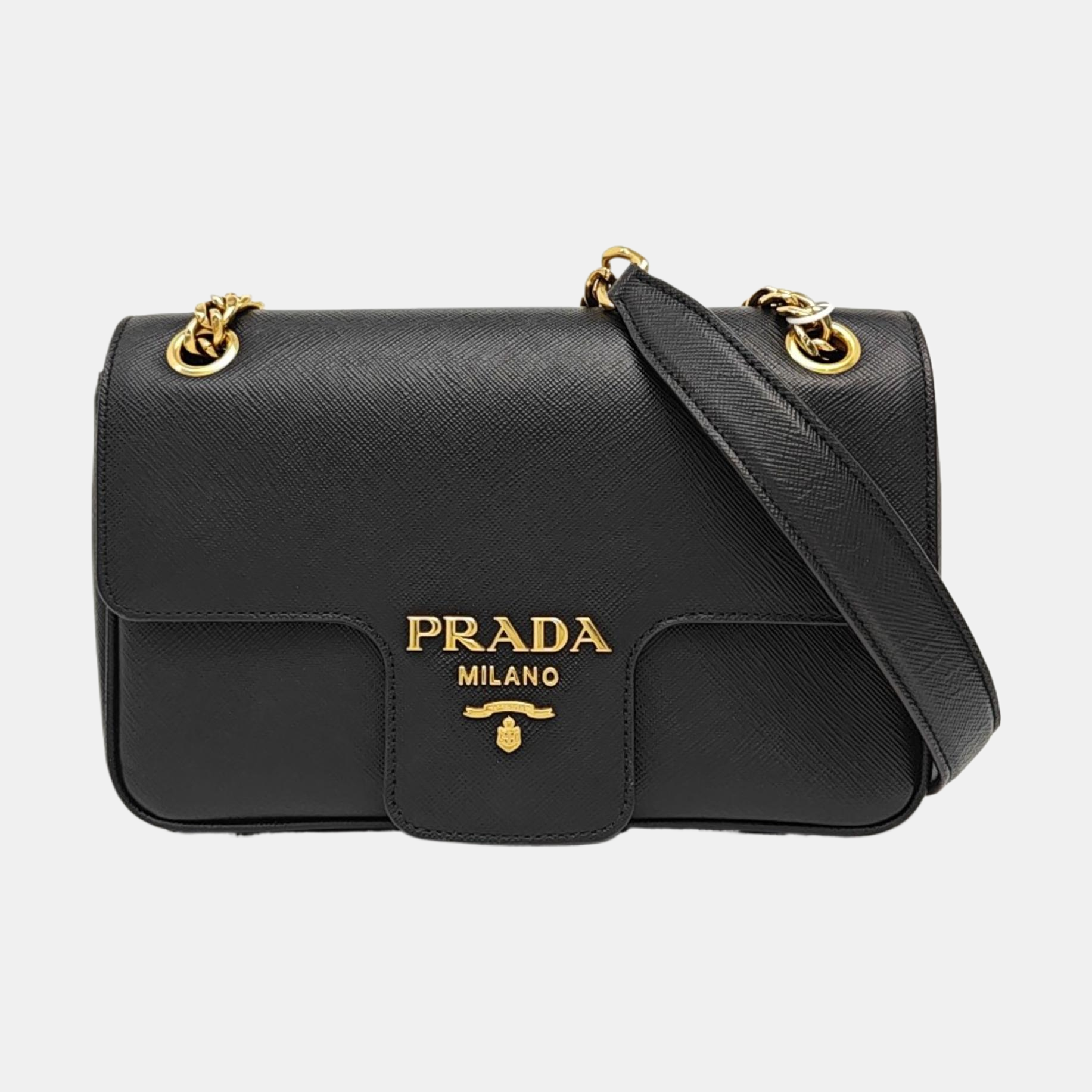 Sidonie Saffiano Calfskin Black