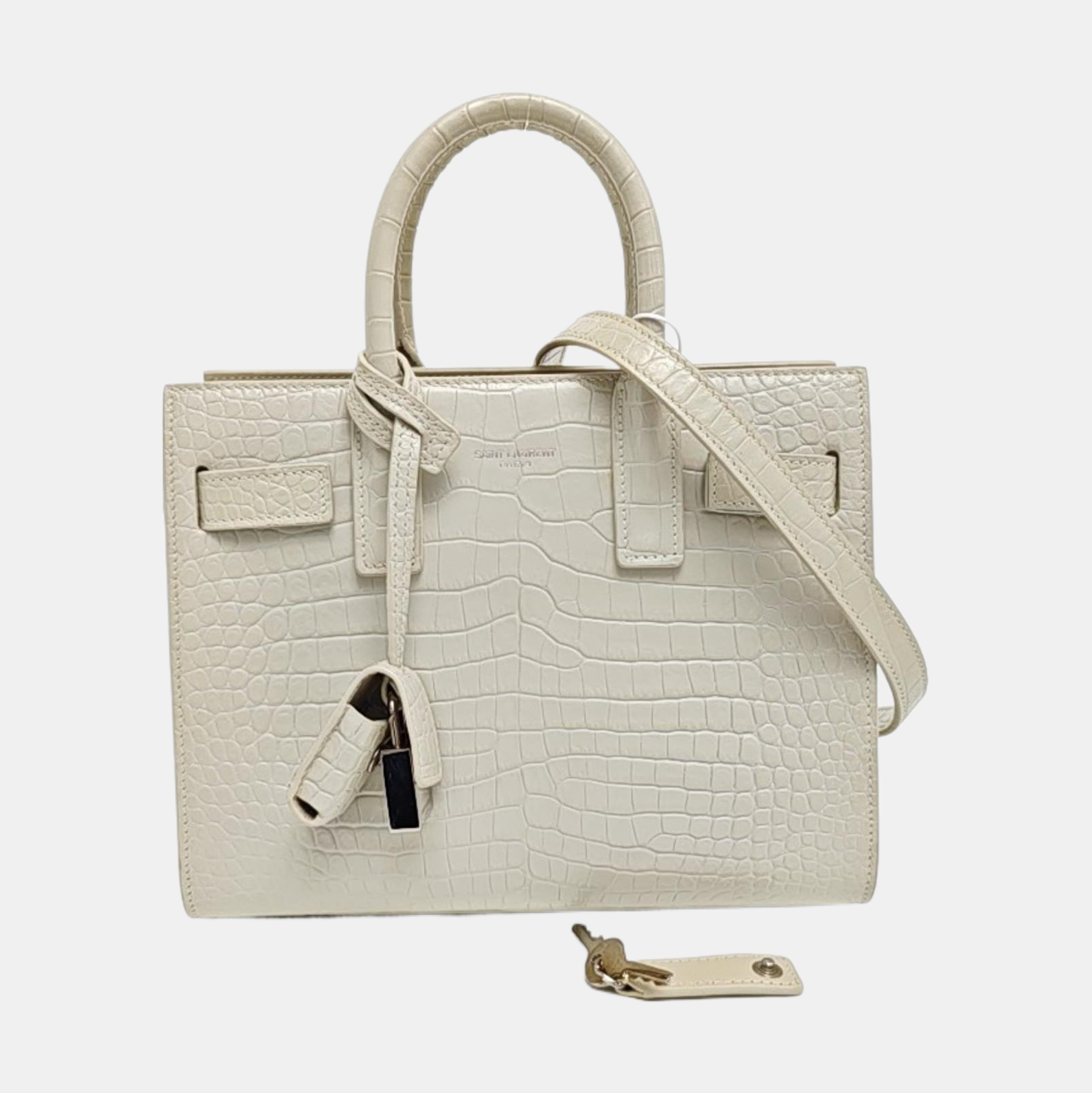 SAC DE JOUR Nano Calfskin White