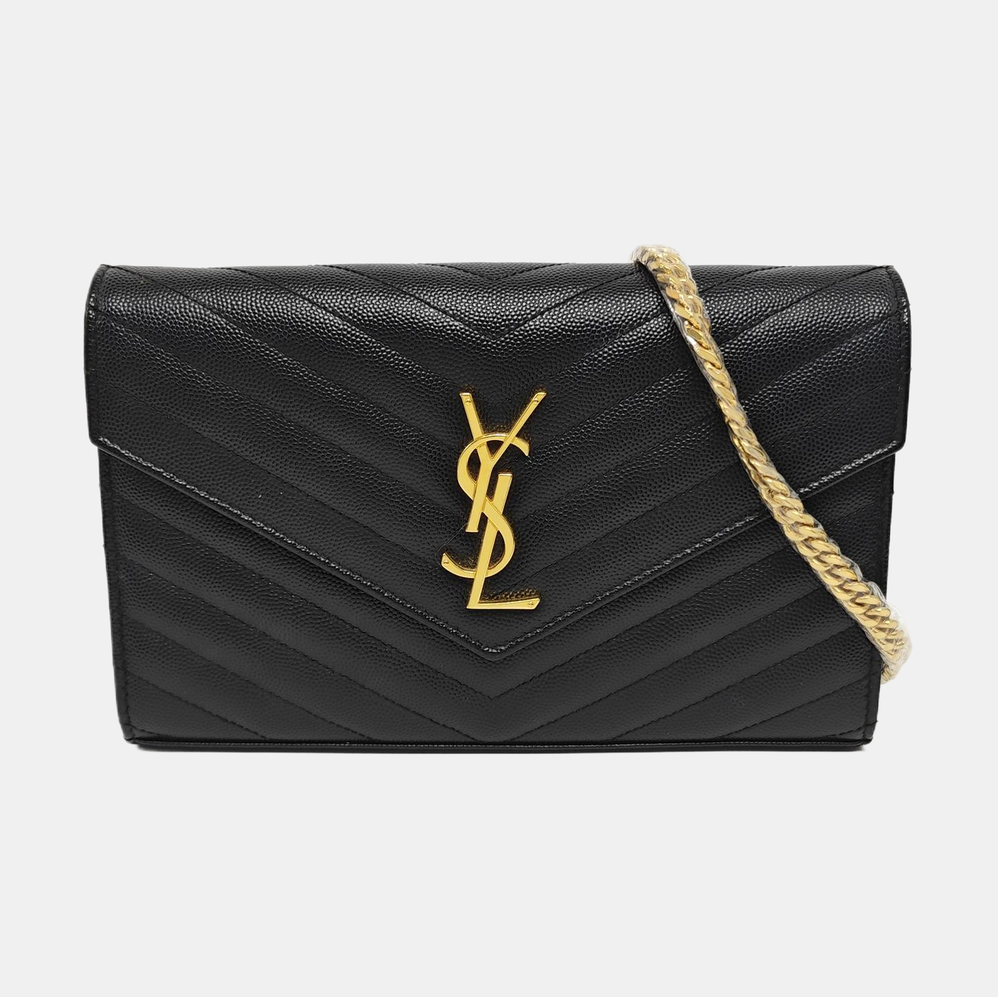 MONOGRAM Medium Chevron Calfskin Black