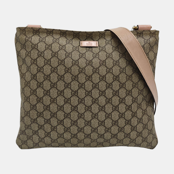 Monogram Coated Canvas Shoulder Bag Beige