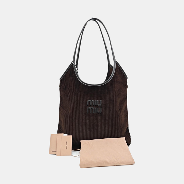 Corduroy Shoulder Bag Brown