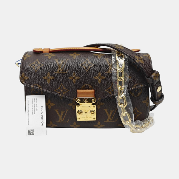 MÉTIS EAST WEST Monogram Coated Canvas Brown
