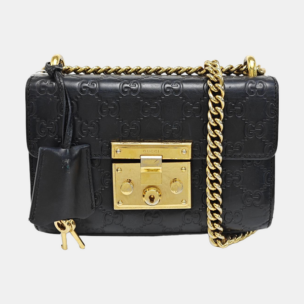 Padlock Small Monogram Calfskin Black