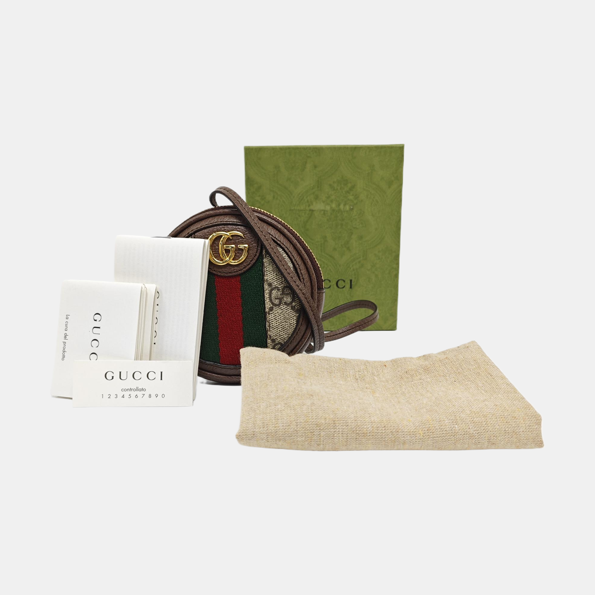 Ophidia Mini Monogram Lona Revestida Beige