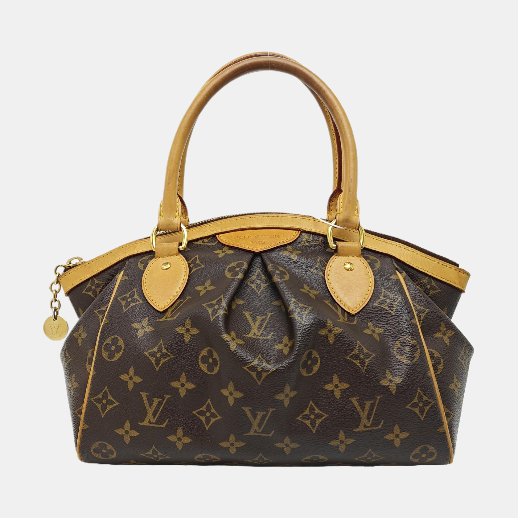 Monogram Coated Canvas Top Handle Bag Brown
