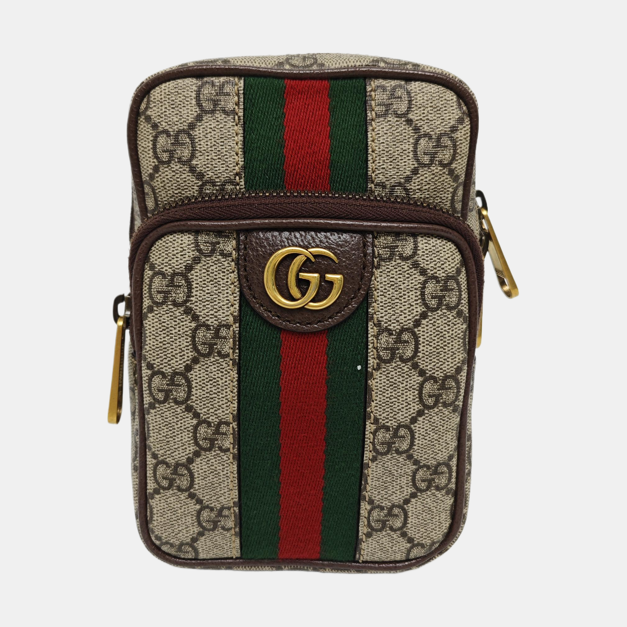 Ophidia Mini Monogram Coated Canvas Beige
