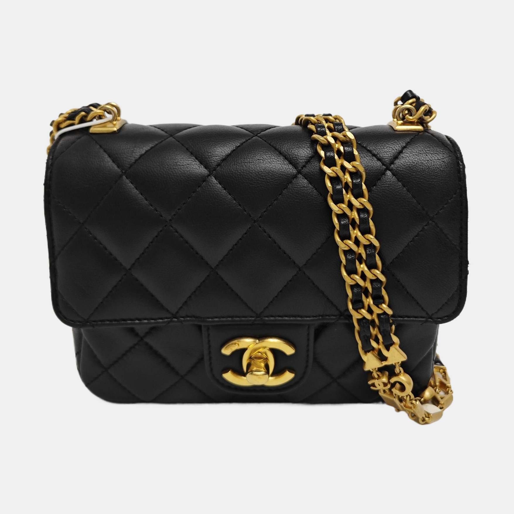Quilted Lambskin Mini Black