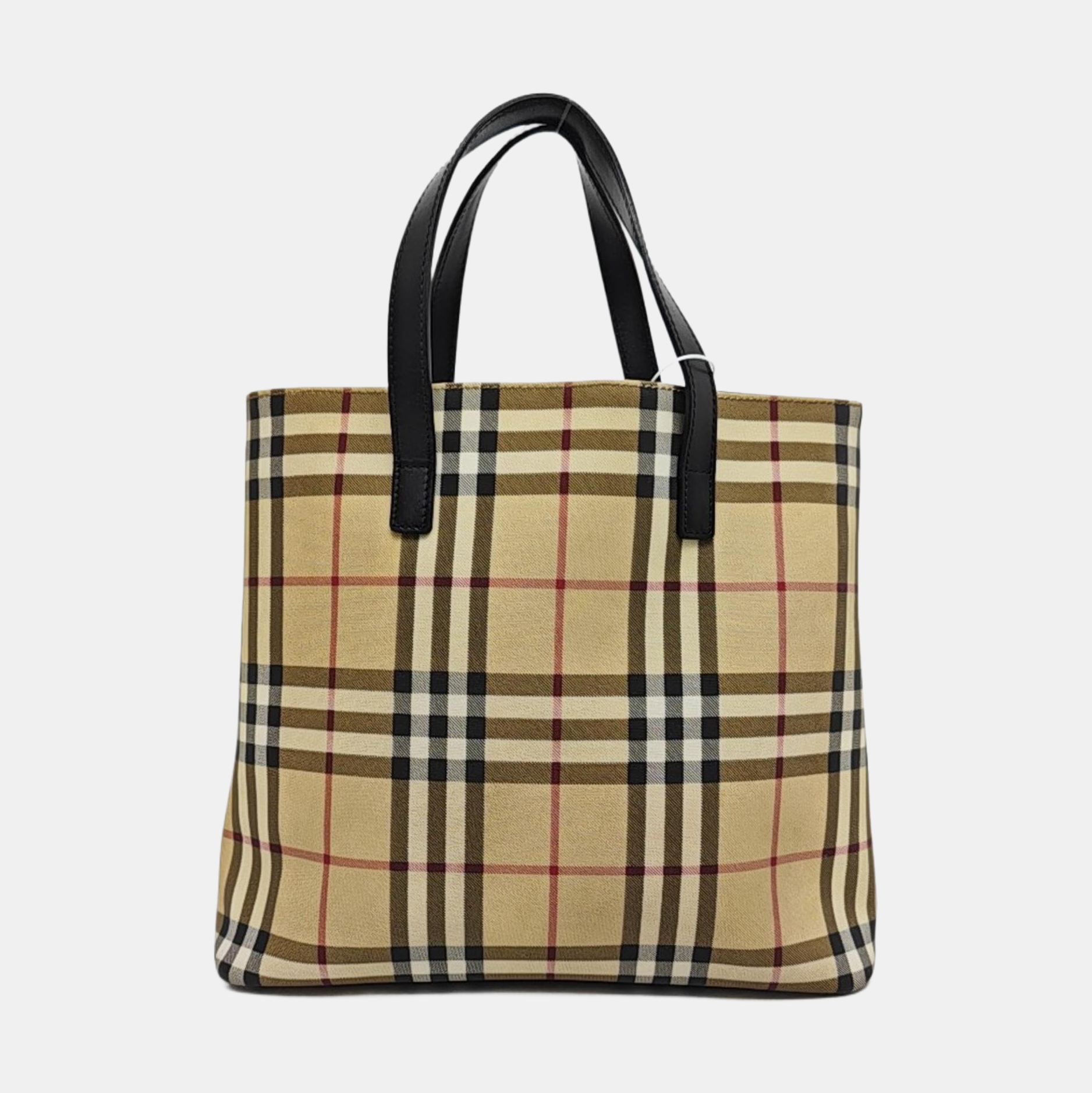 Coated Canvas Tote Bag Beige