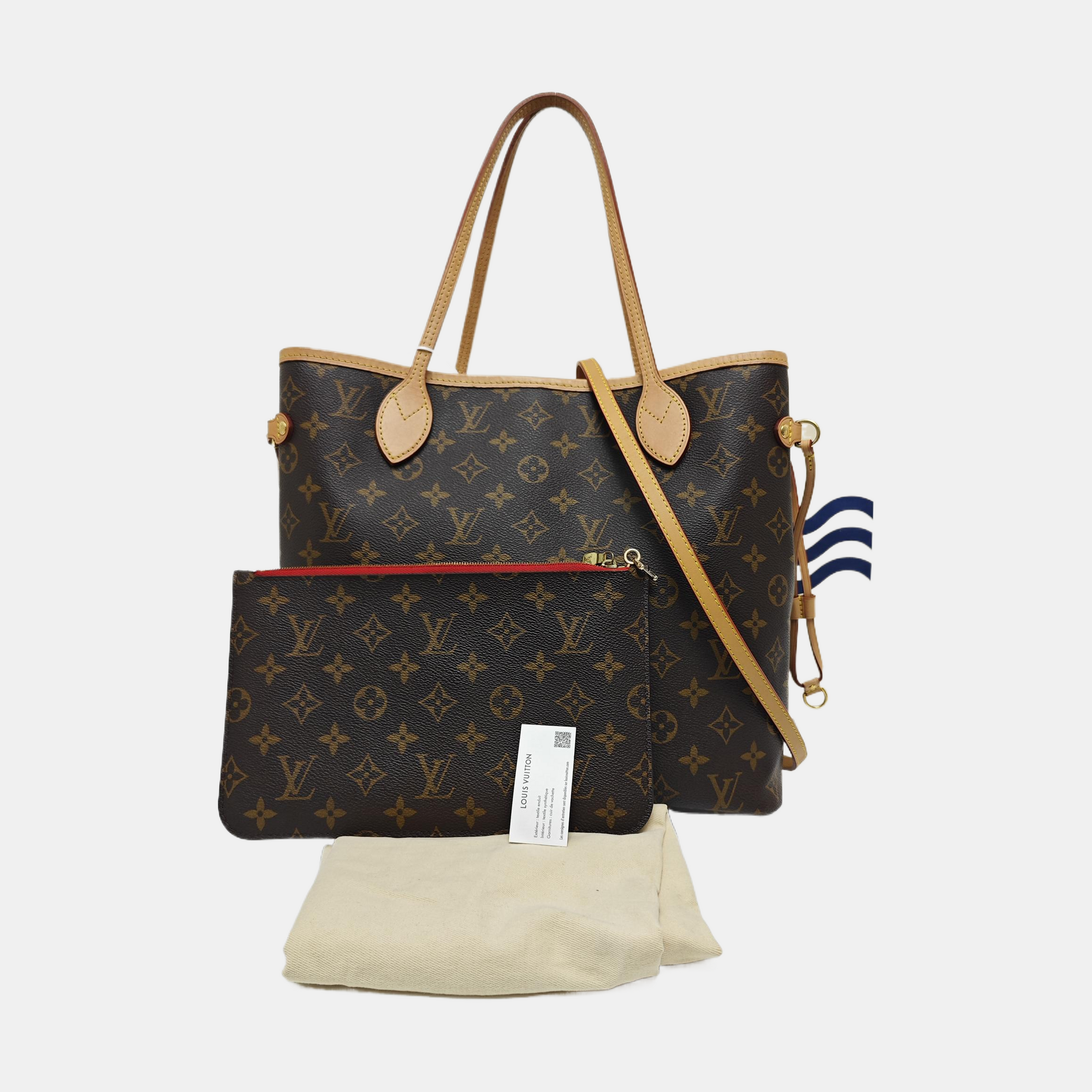 NEVERFULL MM Monogram Coated Canvas Brown