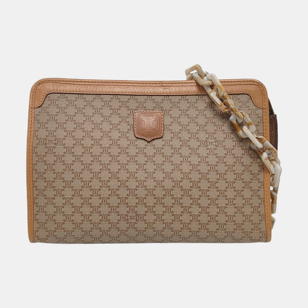 MACADAM CLUTCHE Coated Canvas Beige
