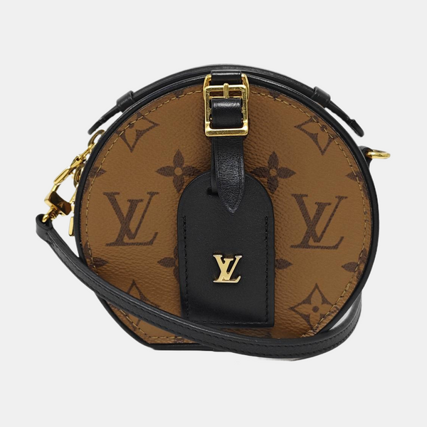 BOITE CHAPEAU Mini Monogram Coated Canvas Brown
