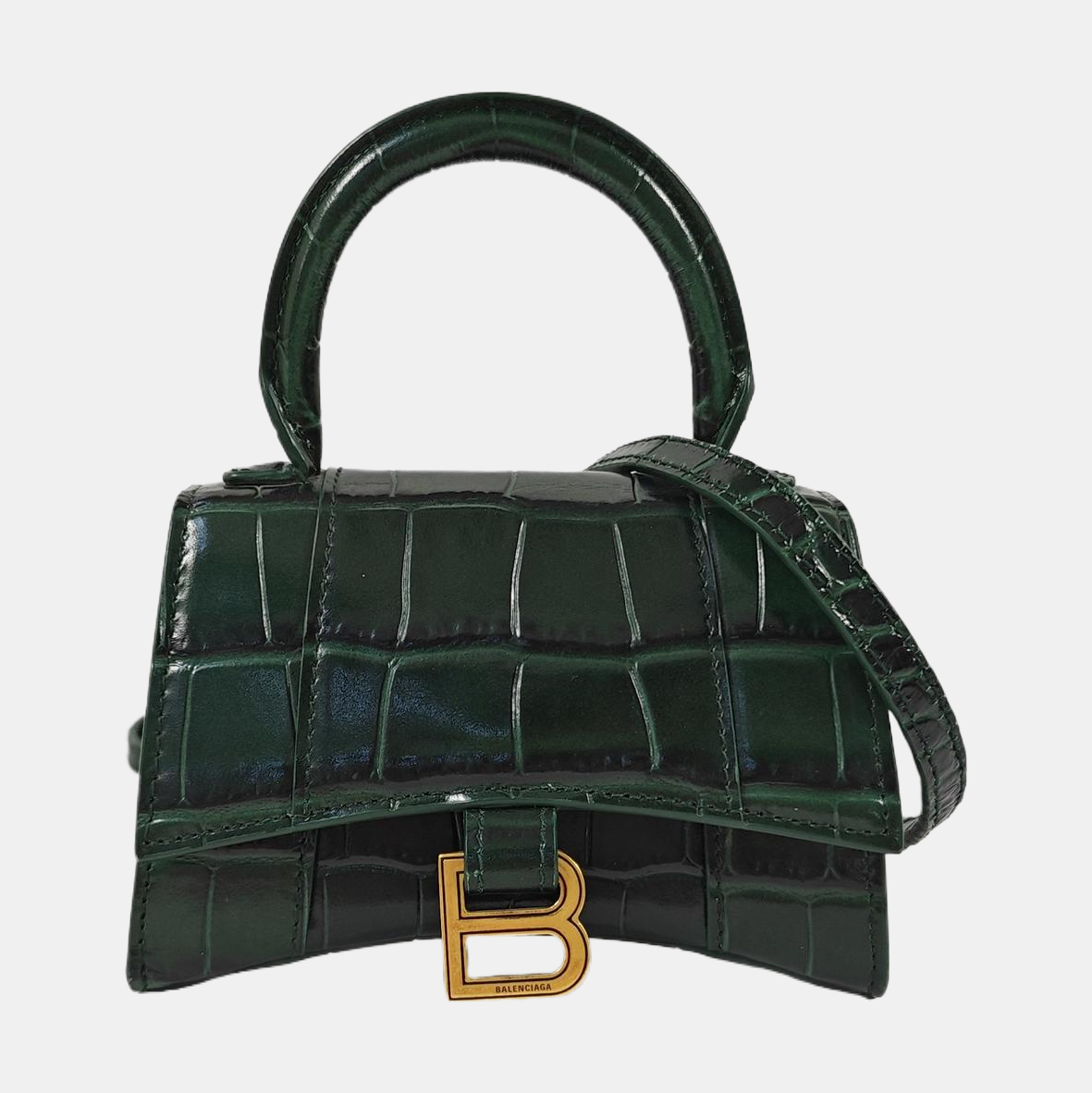 Hourglass Mini Calfskin Green