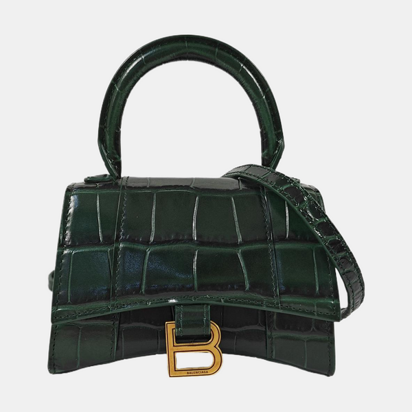 Hourglass Mini Calfskin Green