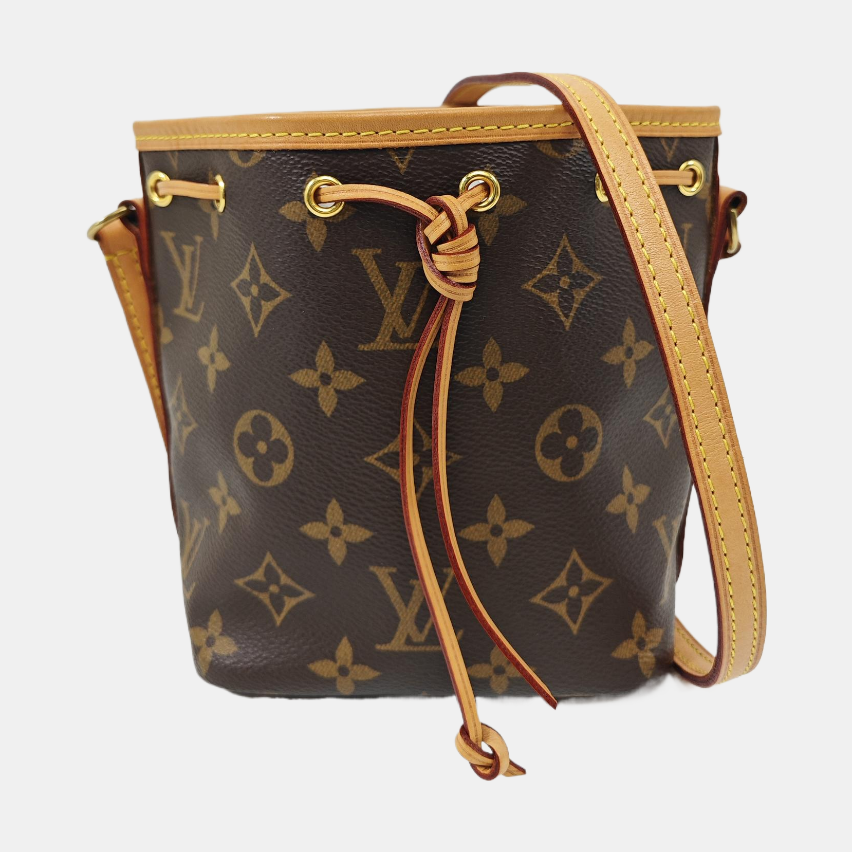 NÉONOÉ Nano Monogram Coated Canvas Brown