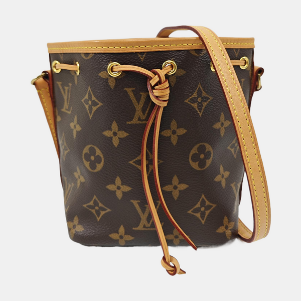 NÉONOÉ Nano Monogram Coated Canvas Brown