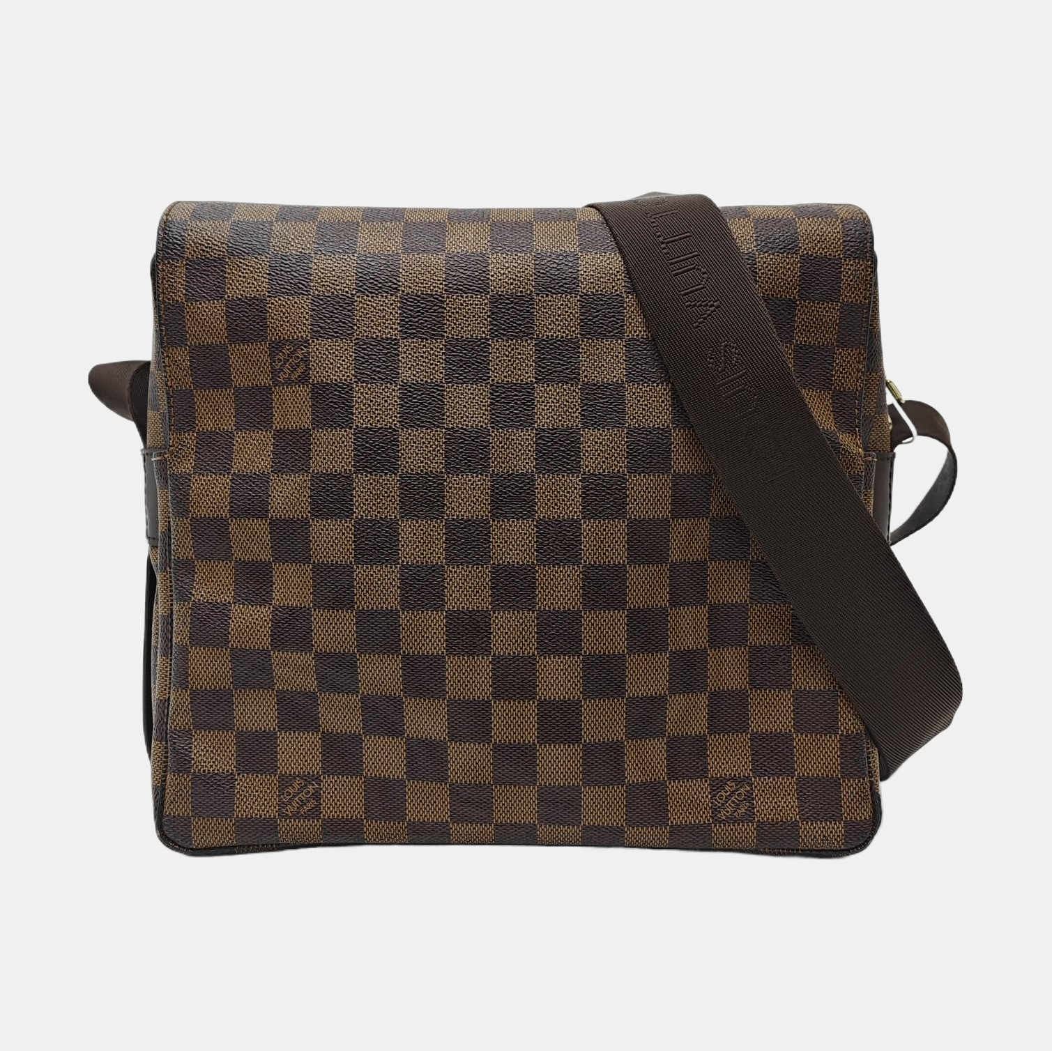 NAVIGLIO MM Damier Ebene Coated Canvas Brown