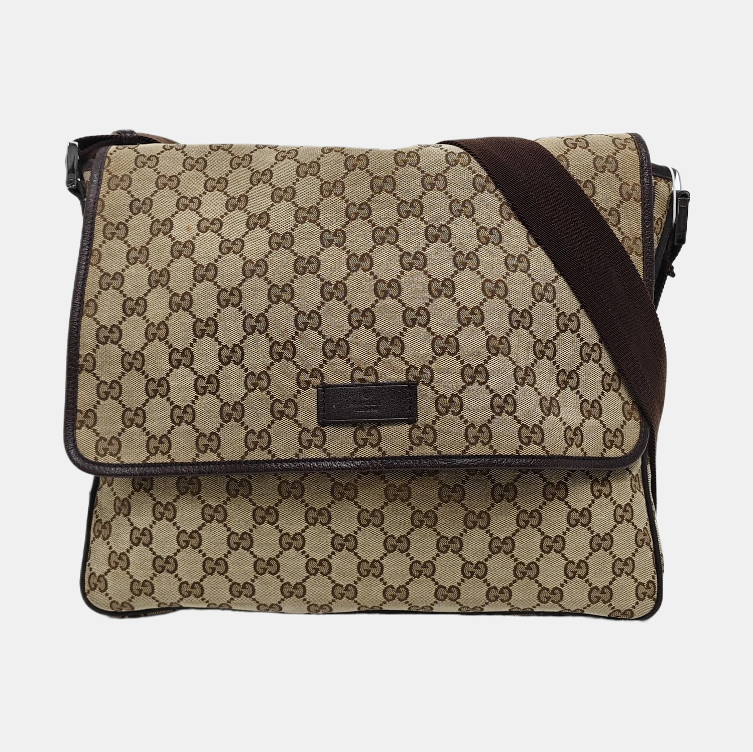 Monogram Canvas Crossbody Bag Beige