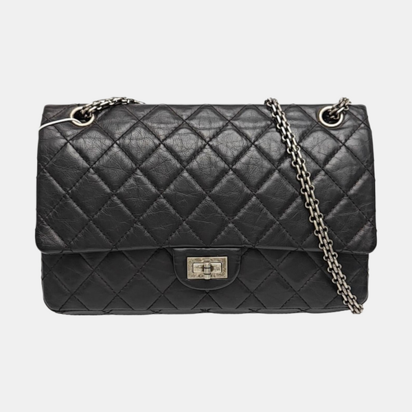 2.55 227 (jumbo) Quilted Vintage Calf Black