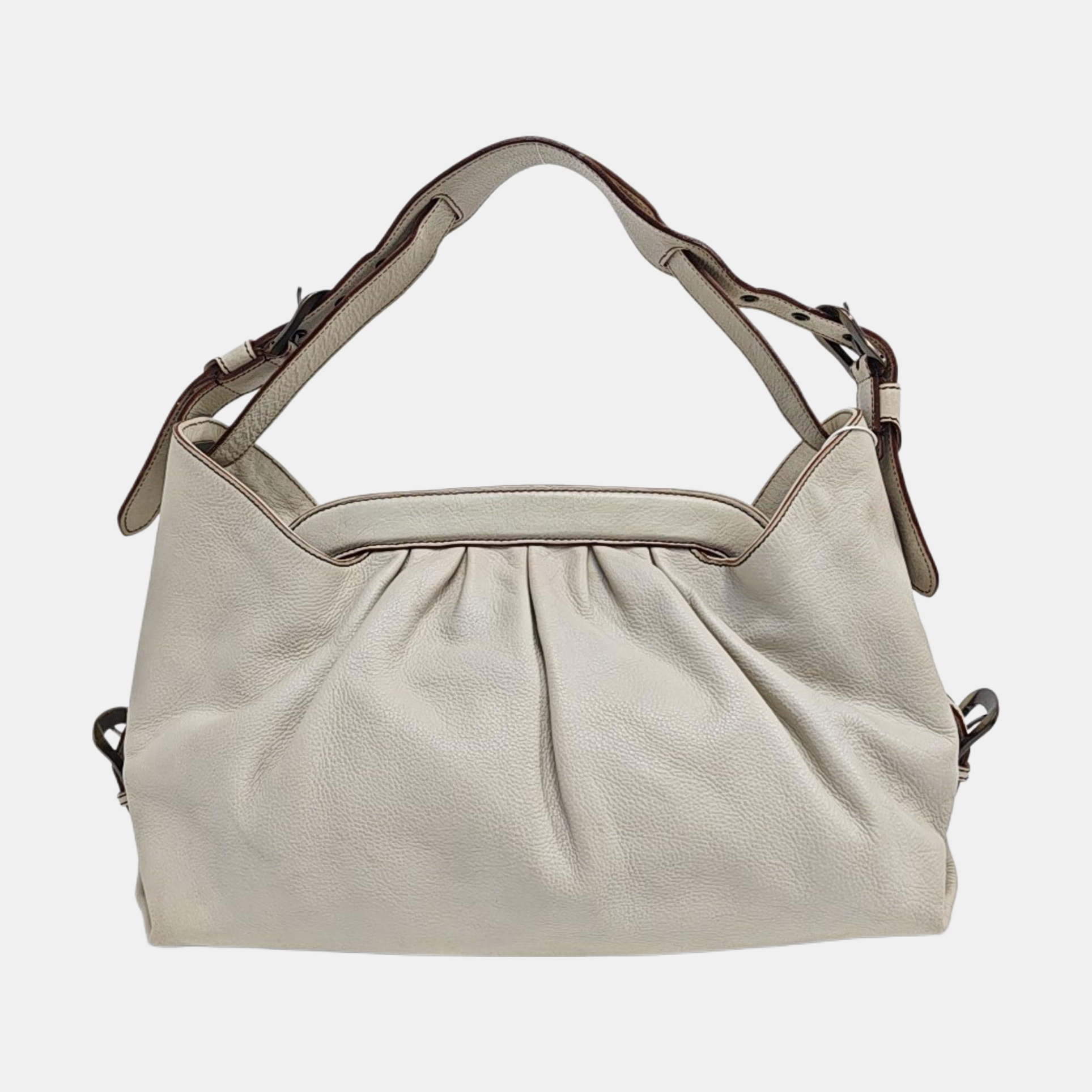 Calfskin Top Handle Bag White