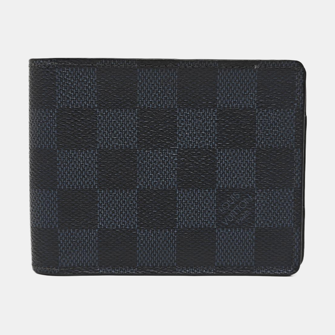 AMERIGO Damier Graphite Coated Canvas Gray Wallet