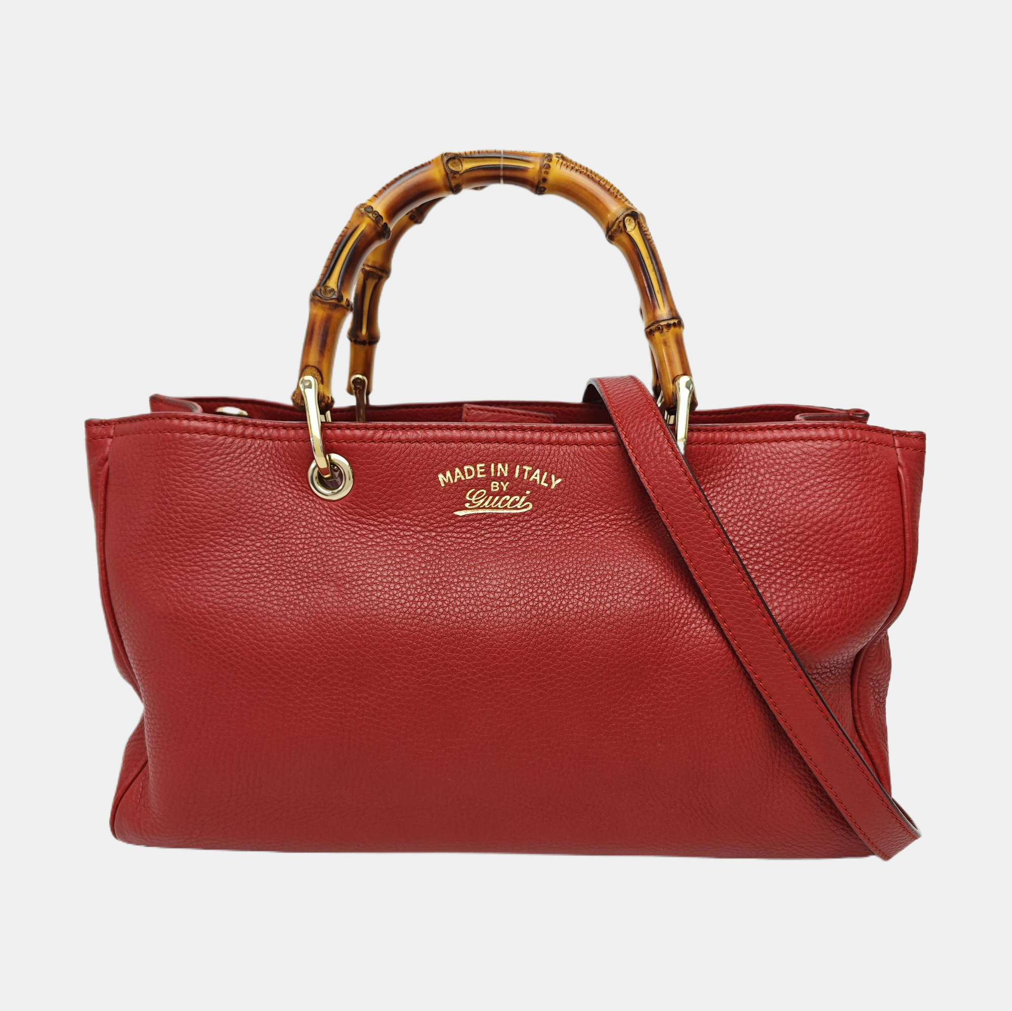 Bamboo 1947 Medium Calfskin Red