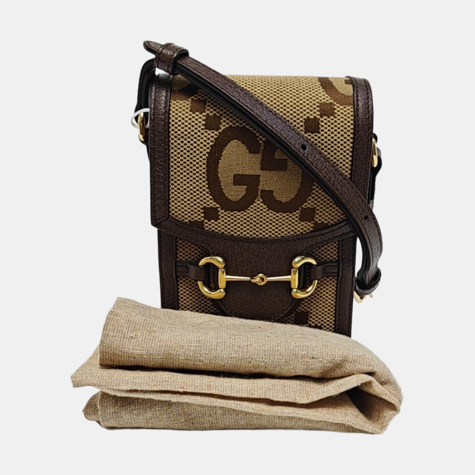 Horsebit 1955 Mini Monogram Canvas Beige