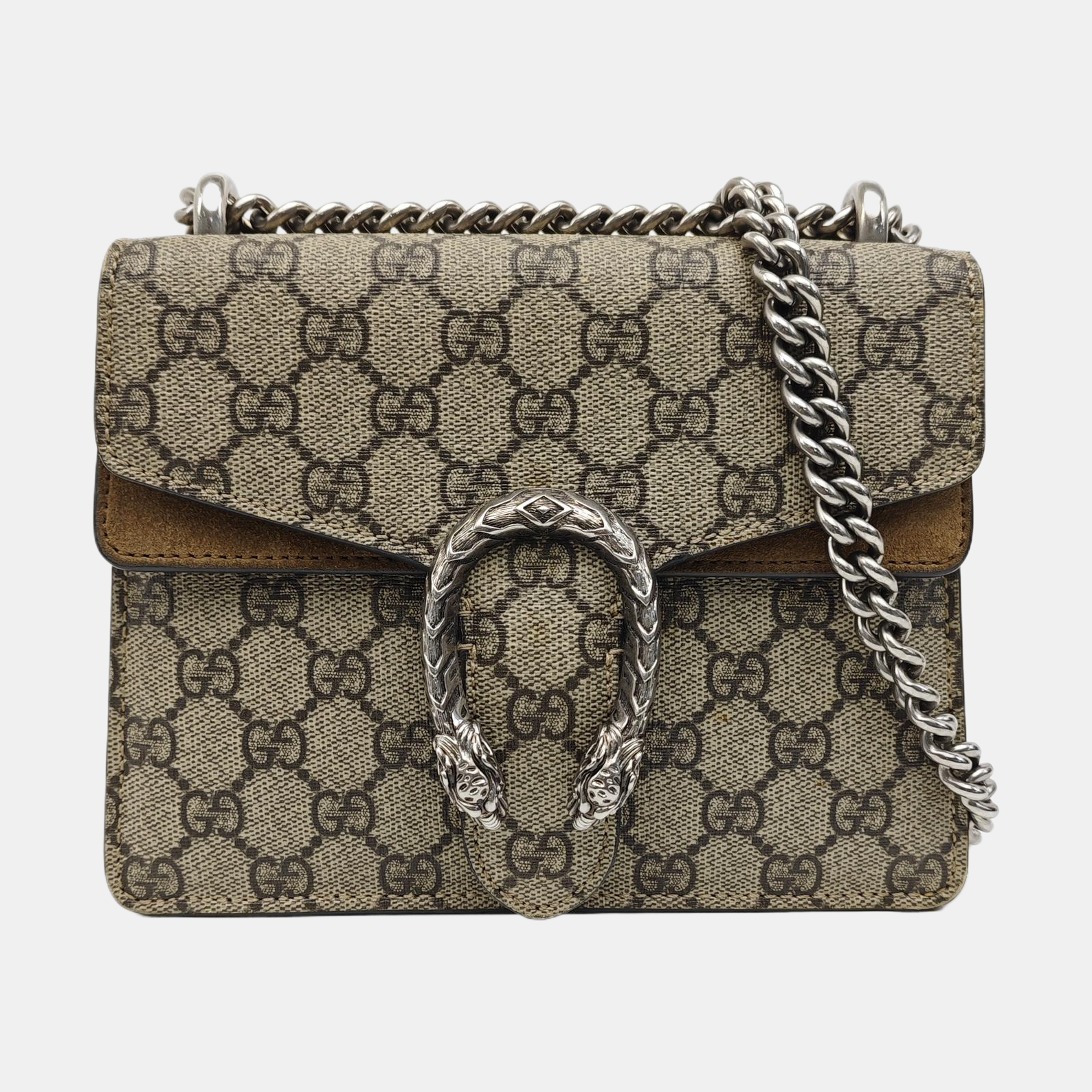 Dionysus Mini Monogram Coated Canvas Beige
