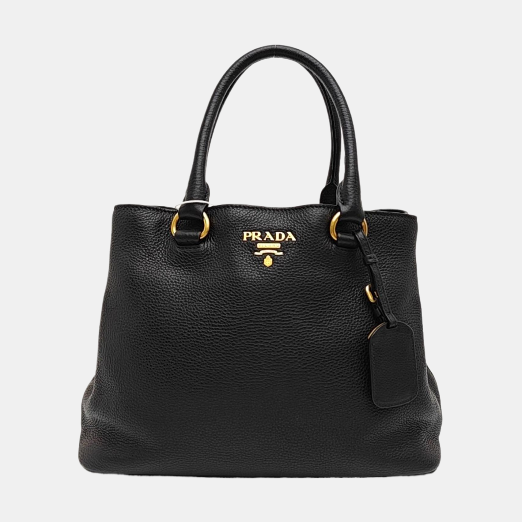 Calfskin Top Handle Bag Black