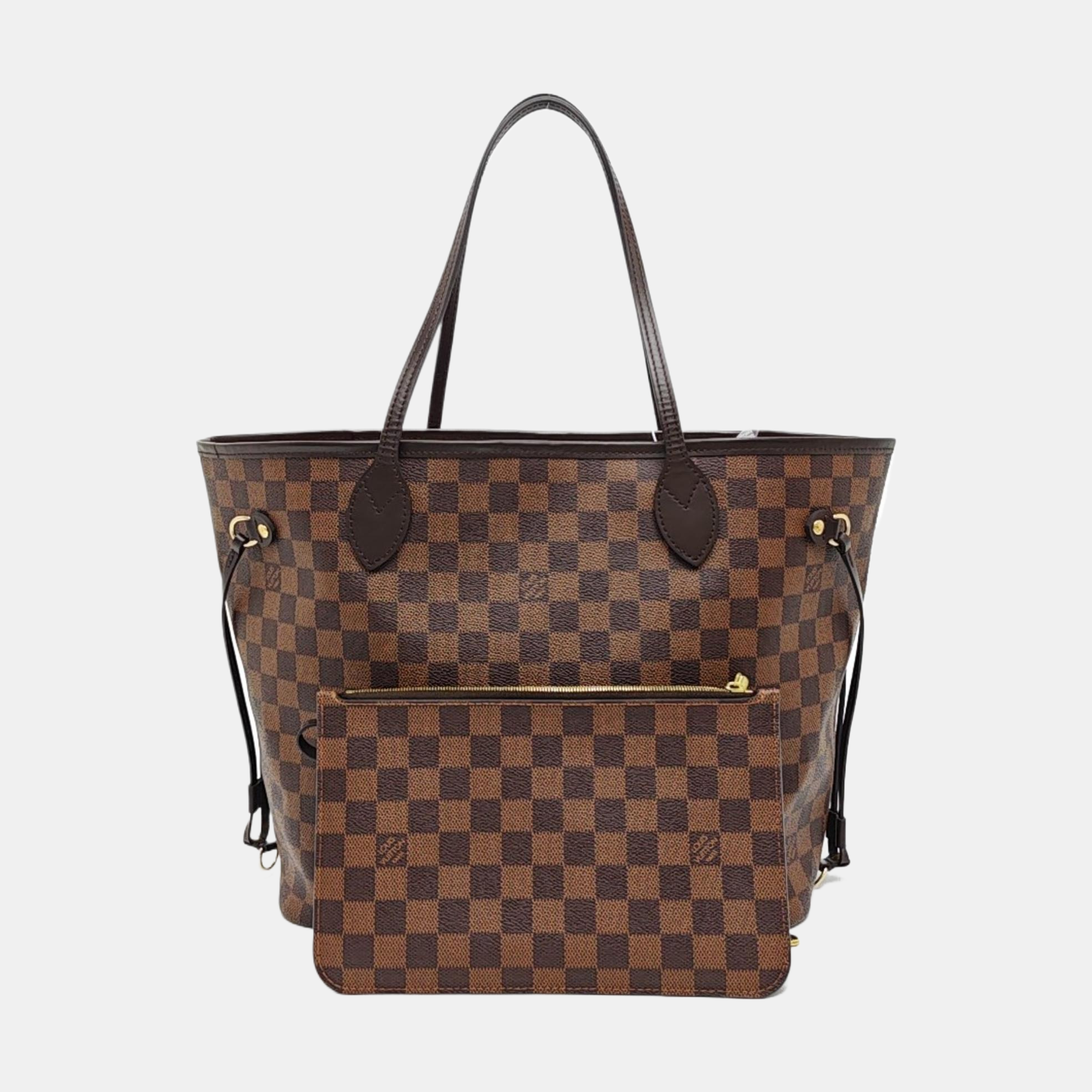 NEVERFULL MM Damier Ebene Coated Canvas Brown