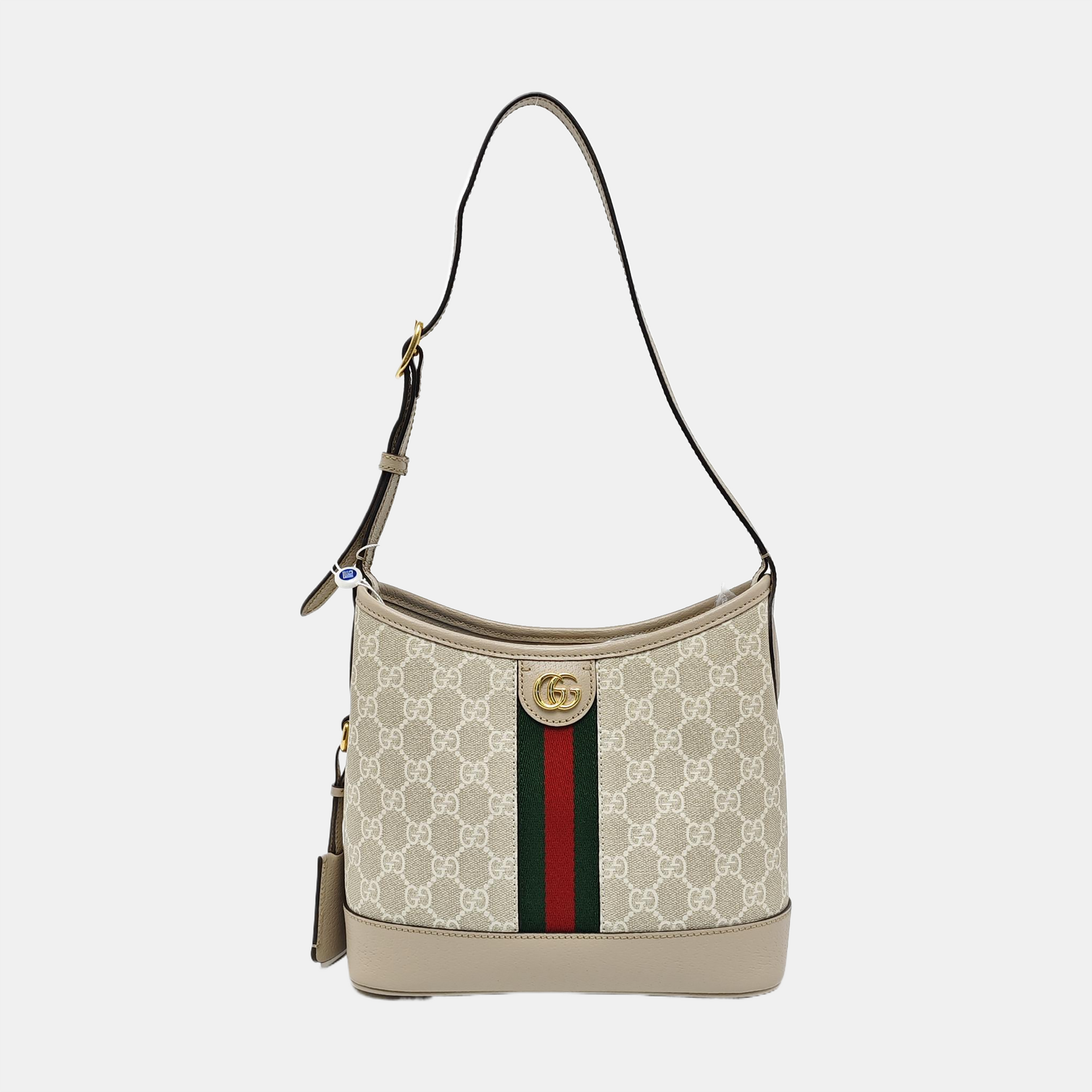 Monogram Coated Canvas Tote Bag Small Beige