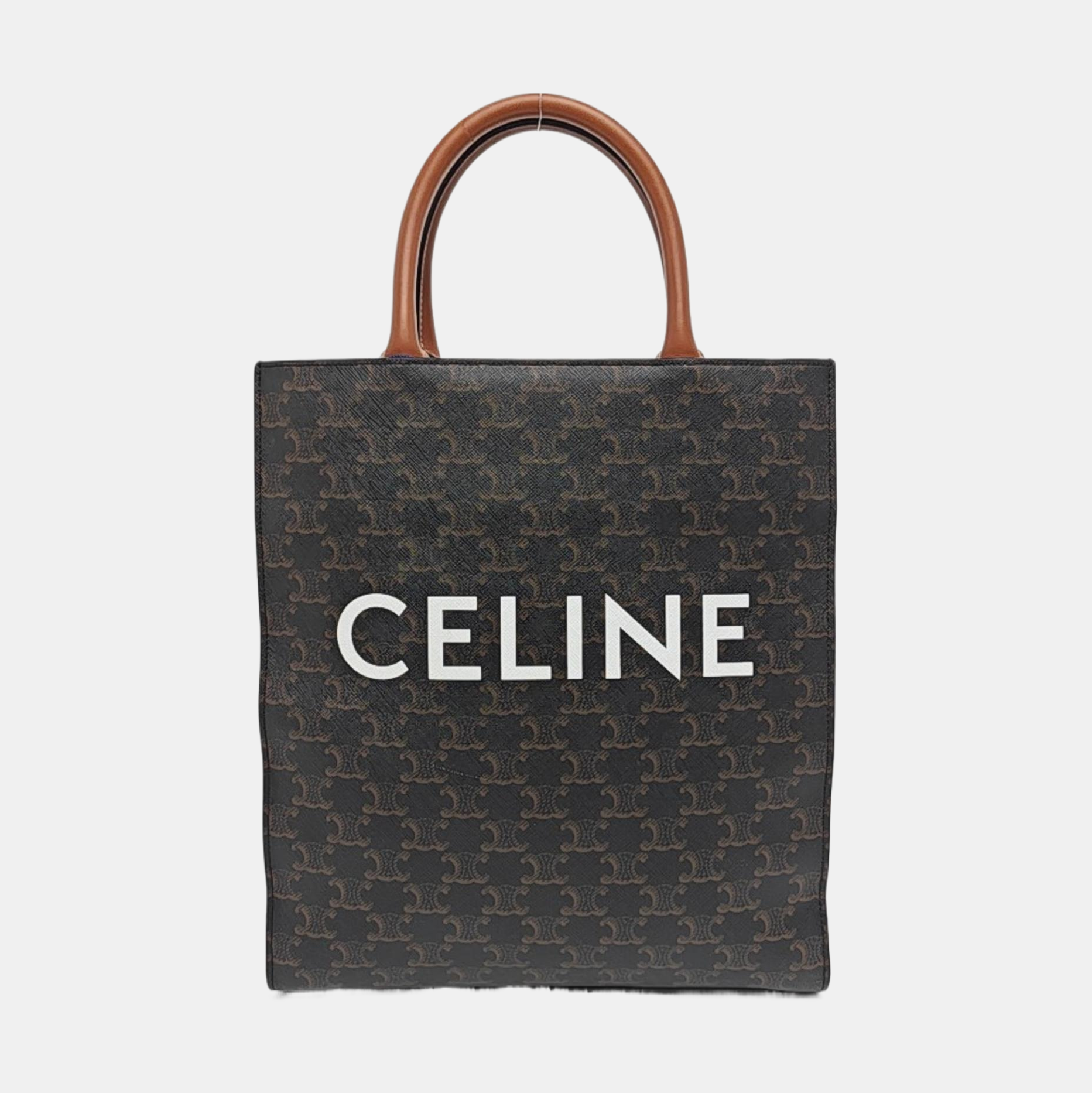 CABAS CELINE Small Coated Canvas Brown