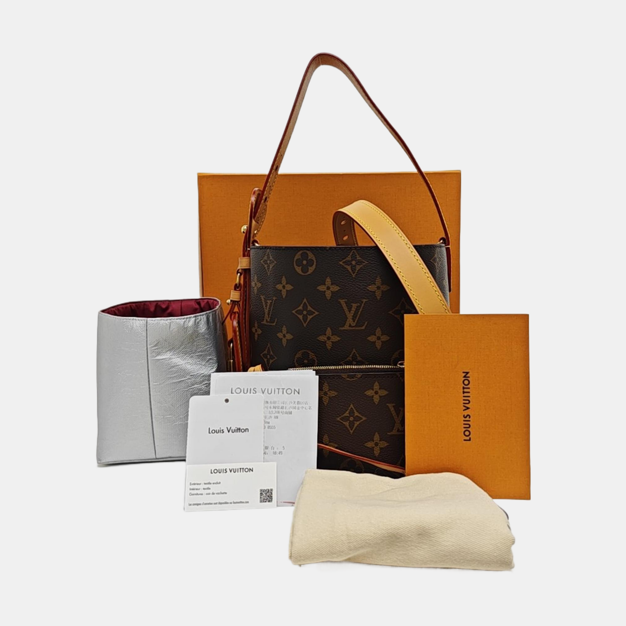 ALL IN BB Monogram Coated Canvas Brown