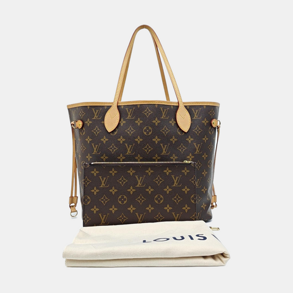 NEVERFULL MM Monogram Coated Canvas Brown
