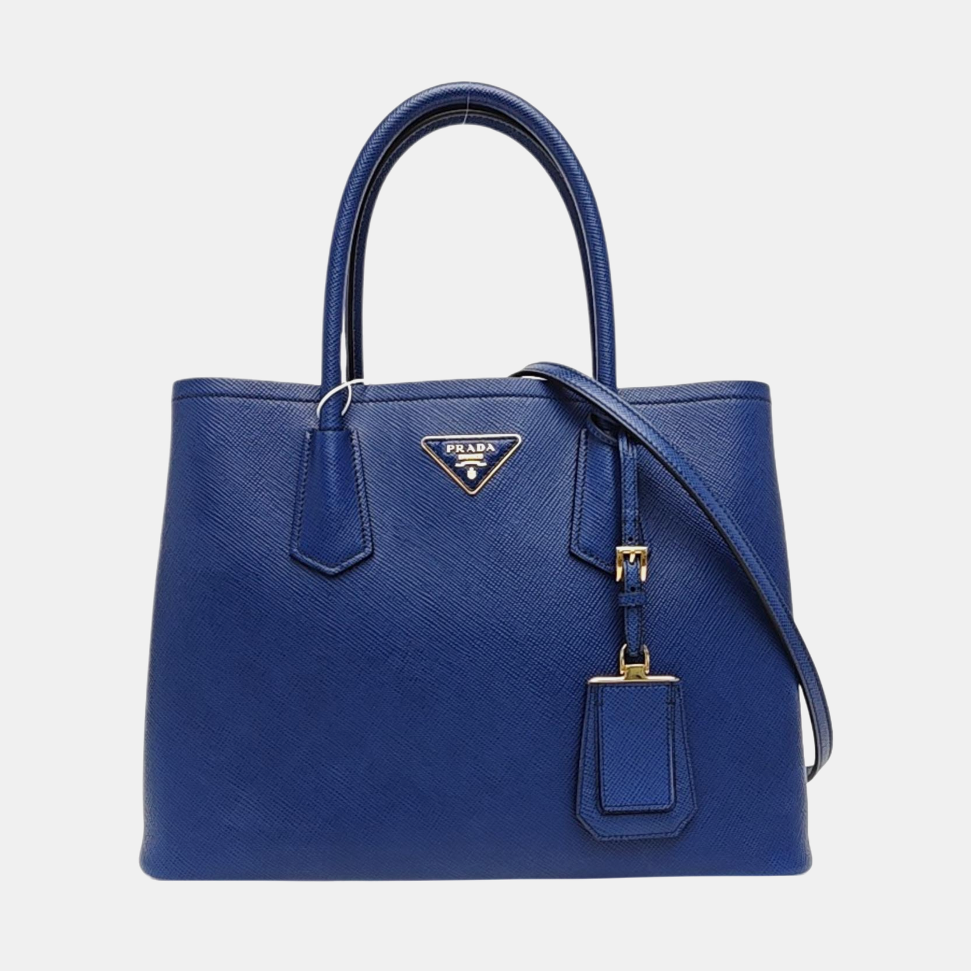 Double Medium Saffiano Calfskin Blue