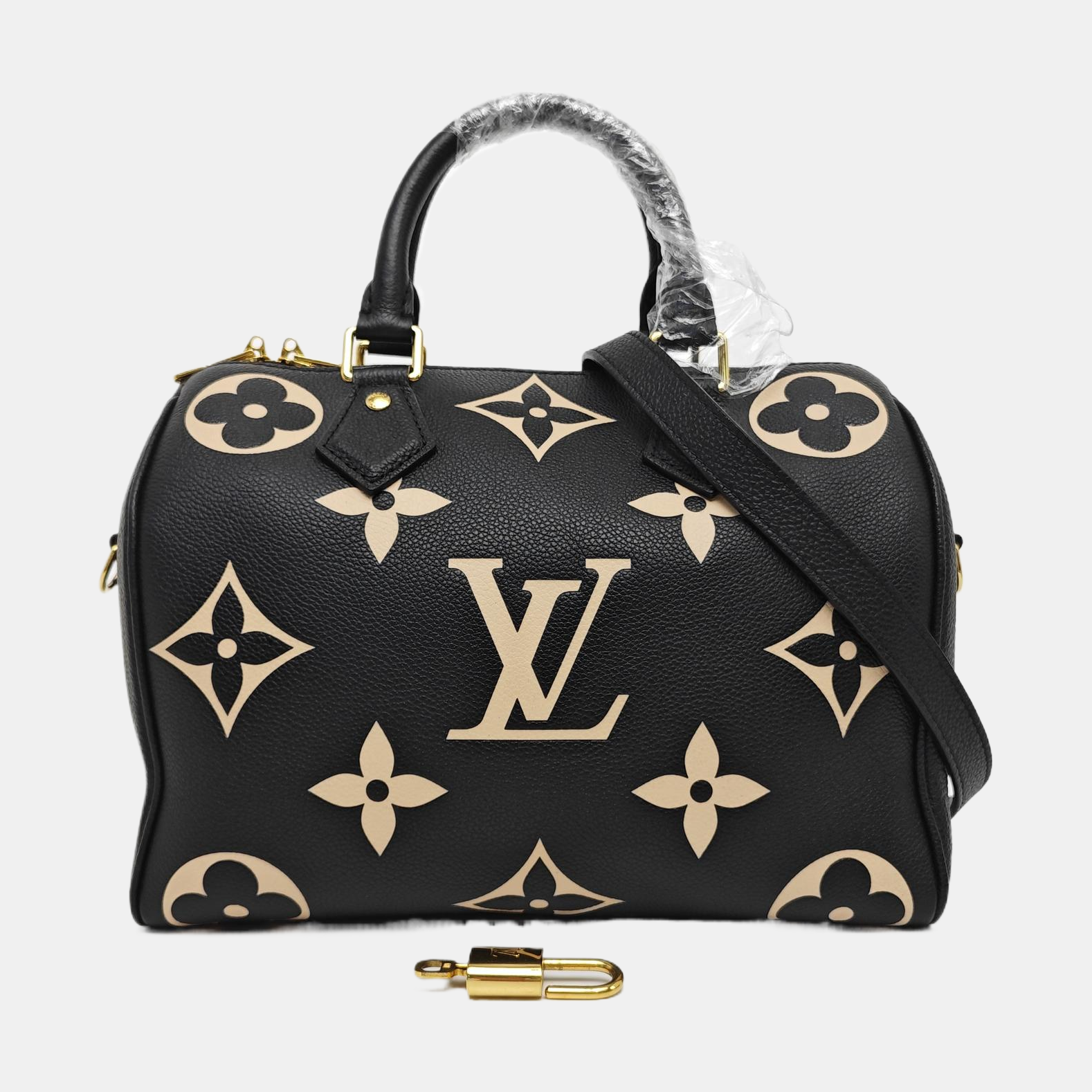 SPEEDY 25 Monogram Calfskin Black
