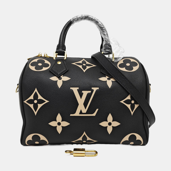 SPEEDY 25 Monogram Calfskin Black