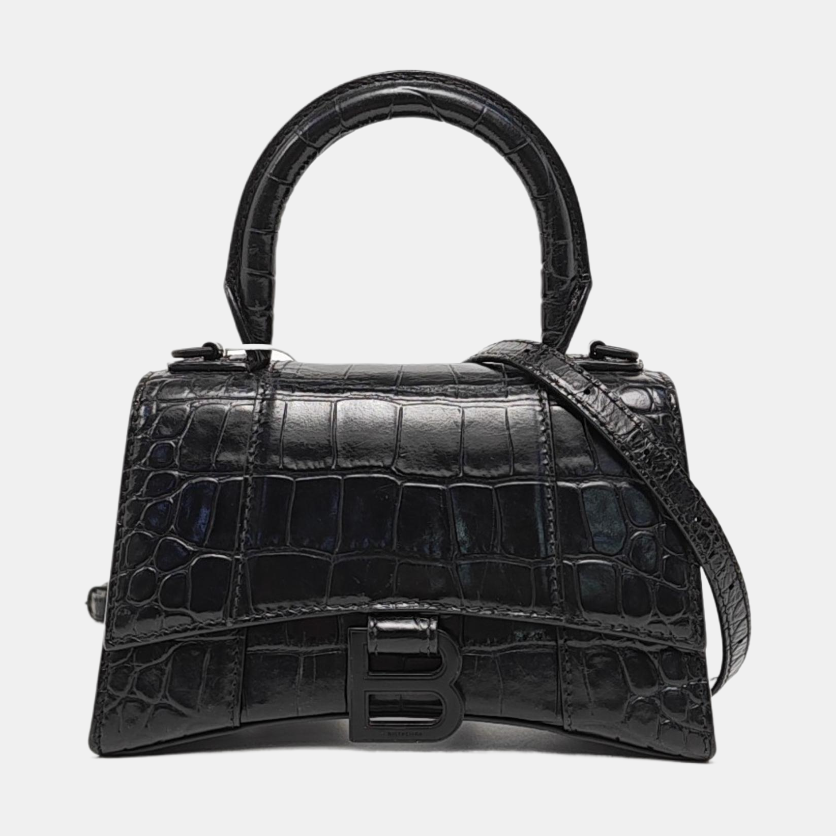 Hourglass Small Calfskin Black